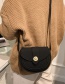 Fashion Coffee Color Frosted Semicircular Saddle Bag