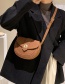 Fashion Brown Frosted Semicircular Saddle Bag
