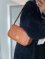 Fashion Khaki Solid Color Flap Shoulder Bag