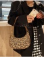 Fashion Black Leopard Print Crescent Shoulder Bag