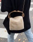 Fashion Snowball White Plush Lock Tote Bag