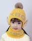 Fashion Pink Wool Letter Knitted Wool Ball Wing Pullover Hat