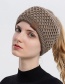 Fashion Pink Woolen Knitted Wide-sided Hollow Top Headband