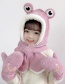 Fashion Pink Children's Frog Gloves Scarf Hat Three-piece Set