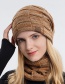 Fashion Caramel Woolen Knitted Label Scarf Hat Set