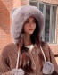 Fashion Khaki Wool Knitted Three-ball Cap