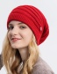 Fashion Fur Ball Single Hat Beige Woolen Knit Wool Ball Cap
