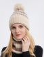Fashion Children's Turmeric Two-piece Woolen Knitted Woolen Ball Cap And Scarf