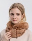 Fashion Beige Wool Knitted Scarf Hat Set