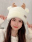 Fashion Pink Christmas Antlers Knitted Wool Hat
