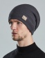Fashion Navy Woolen Knitted Label Cap
