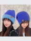 Fashion Double-sided Purple Woolen Knitted Label Double-sided Hood
