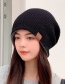 Fashion Double-sided Blue Woolen Knitted Label Double-sided Hood