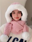 Fashion Beige Woolen Knit Plush Pullover Cap And Scarf All-in-one Suit
