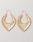 Fashion Gold Color Alloy U-shaped Hollow Diamond Earrings