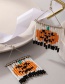Fashion Silver Color Contrasting Beige Beads Stitching Tassel Earrings