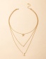 Fashion Gold Color Alloy Xingyue Love Multilayer Necklace