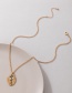 Fashion Gold Color Alloy Rose Geometric Necklace