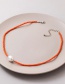 Fashion Orange Rice Beads Beaded Knitted Necklace