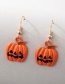 Fashion 7# Halloween Pumpkin Ghost Ghost Face Earrings