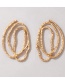 Fashion Gold Color Alloy Geometric C-shaped Earrings