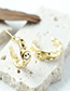 Fashion Gold Alloy Geometric Smiley Earrings