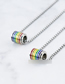 Fashion Black Titanium Steel Cylindrical Six-color Rainbow Roller Accessories