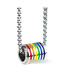 Fashion Pendant Titanium Steel Cylindrical Six-color Rainbow Roller Accessories