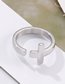 Fashion Silver Color Stainless Steel Cross Open Ring