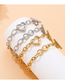 Fashion 4# Titanium Steel Knotted Ot Buckle Chain Bracelet