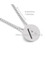 Fashion B Titanium Steel Card Wheel Round Brand 26 Letters Necklace