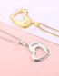 Fashion 【pendant Only】gold Coloren Titanium Steel Diamond Heart Necklace