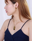 Fashion Gold Color Stainless Steel Peach Heart Necklace And Earrings Set