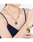 Fashion Steel Color Stainless Steel Round Brand Ot Buckle Chain Necklace Bracelet Set