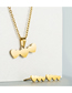 Fashion Heart-shaped Titanium Steel Three Love Necklace Earrings Set