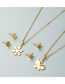 Fashion Butterfly Titanium Steel Butterfly Snowflake Necklace And Earring Set