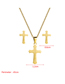 Fashion Cross Titanium Steel Cross Butterfly Necklace And Earring Set