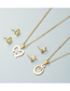 Fashion Love Titanium Steel Love Scissors Earring Necklace Set
