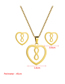 Fashion Heart-shaped Titanium Steel Love Letter Necklace And Earrings Set