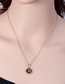 Fashion S Titanium Steel Round Shell 26 Letter Necklace
