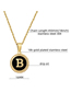 Fashion O Titanium Steel Round Shell 26 Letter Necklace