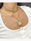 Fashion Silver Color Alloy Full Rhinestone Small Claw Chain Double Necklace