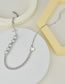 Fashion Silver Color Stainless Steel Stitching Cross Pearl Necklace