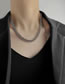 Fashion Silver Color Titanium Steel Thick Chain Tassel Necklace