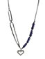 Fashion Silver Color Titanium Steel Diamond Pearl Love Necklace