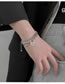 Fashion Silver Color Titanium Steel Monster Pearl Double Bracelet