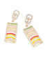 Fashion Gold Color Metal Dripping Pearl Wine Jar Earrings