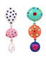 Fashion Color Alloy Paint Colored Diamond Color Matching Asymmetrical Earrings