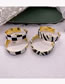 Fashion Stripe Alloy Zebra Pattern C-shaped Earrings