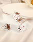 Fashion E Section Alloy Print Poker Earrings
